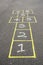 Hopscotch Painted on Ground