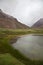 Horcones lake at the Aconcagua valley