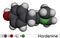 Hordenine, dimethyltyramine class, molecule. It is phenethylamine alkaloid, natural product. Molecular model. 3D rendering