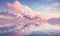 Horizon clouds sky, in the style of dreamlike illustration, Illustration AI Generative