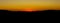 Horizon line on hilly terrain after sunset. Evening sky in the last rays. Abstract night horizon line background.