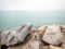 The horizon on the moody Mediterranean sea in Tuscany near San Vincenzo  - 2