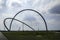 Horizon Observatory Herten, Ruhr area, Germany. Two huge arches that show how the sun moves through the season.