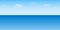 Horizon over the sea and sky with clouds icon flat illustration