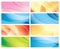 Horizontal abstract colorful backgrounds - vector