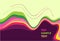 Horizontal abstract wave multicolored design