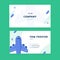 Horizontal Airplane business card, print template, corporate brand concept, flight concept