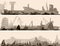 Horizontal banner of big harbor with many different ships.