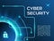 Horizontal banner Cyber security information privacy idea or yber data security.