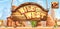 Horizontal banner and icon for the game Wild West registration in social networks