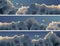 Horizontal banner of plane among clouds.