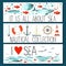 Horizontal banner templates with nautical elements