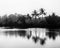 Horizontal black and white Indian landscape bokeh vignette backg