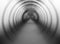 Horizontal black and white swirl tunnel