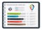 Horizontal Brochure or book or notepad with springs business infographic template. Template for presentation background