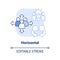 Horizontal business merger light blue concept icon