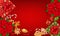 Horizontal Christmas red background