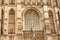 Horizontal close-up picture of exterior and main gate to Cathedral of Our Lady Antwerp. Huge famous catholic cathedral in