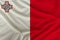 Horizontal color national flag of the modern European state of Malta, beautiful silk, concept of tourism, economy, politics,