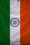 Horizontal color national flag of modern state india, beautiful silk, concept of tourism, economy, politics, emigration,