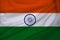 Horizontal color national flag of modern state india, beautiful silk, concept of tourism, economy, politics, emigration,