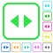 Horizontal control arrows vivid colored flat icons