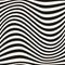 Horizontal curved wavy lines pattern. Striped monochrome vector