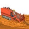 Horizontal Directional Drilling Drill Rig and Construction Machinery Operator Drawing Sketch Style