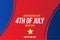 Horizontal Format Flyer Celebrate Happy 4th of July - Independence Day. Mega sale and hot discounts. National American holiday eve