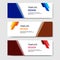 Horizontal geometric shape banner template abstract paper cut style. Vector design layout for web, banner, header, print flyers