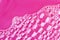 Horizontal glamorous pink background with bubbles