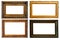 Horizontal gold picture frames