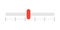 Horizontal indicator ruler bar icon. Scale meter vector illustration for design