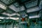 Horizontal interior view of people attending a trade show at the iconic Jacob K. Javits