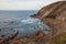 Horizontal landscape of rocky inlet