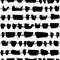 Horizontal lines with black splotch vector pattern