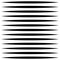 Horizontal lines geometric element. Straight parallel lines, stripes. Horizontal streaks, strips pattern. Linear, lineal