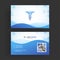 Horizontal medical business card with front and back presentation.