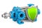 Horizontal multistage centrifugal pump with shield, 3D rendering