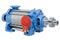 Horizontal multistage pump with best choice badge, 3D rendering
