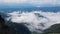 Horizontal panorama view of Austrian alps