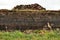 Horizontal peat digging on Harris, Scotland