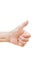 Horizontal photo of closeup of farmer\'s hand showing thumbs up w