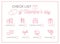 Horizontal printable checklist for Valentine`s Day. Vector template