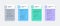 Horizontal process infographic template with four colorful options