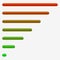 Horizontal progress bars. Completion, loading, phases concepts.