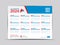 Horizontal quarterly calendar for 2024. Week starts on Sunday. set of 12 calendar. Planner. Printing. advertisement. Vector