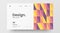 Horizontal responsive web design project layout. Abstract geometric pattern banner mock up. Landing page block vector template.