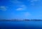 Horizontal river horizon background