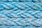 Horizontal Rows of Blue Twisted Rope